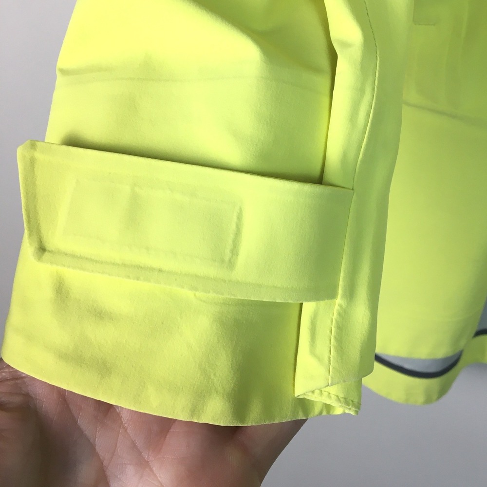 Duluth Trading Dryfecta Rain Coat Jacket Neon Yellow Hooded Full Zip Shell - Picture 6 of 10